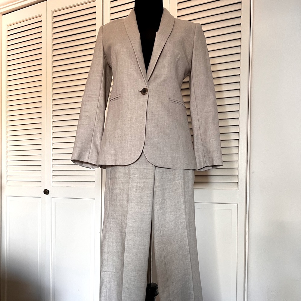 J Crew Summer Linen suit with cropped pants - 0P/ 00P
